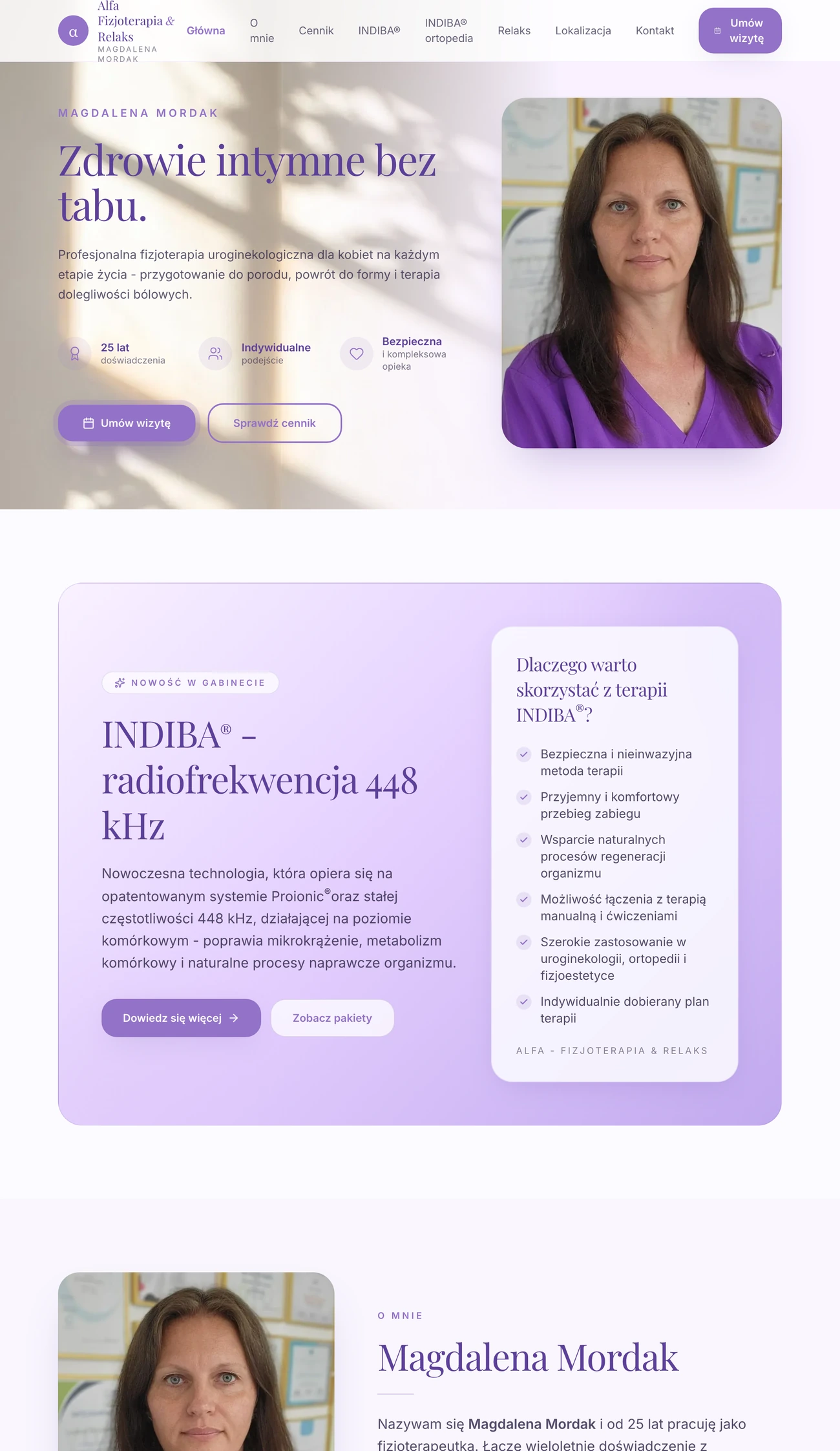 Realizacja: strona Alfa Fizjoterapia